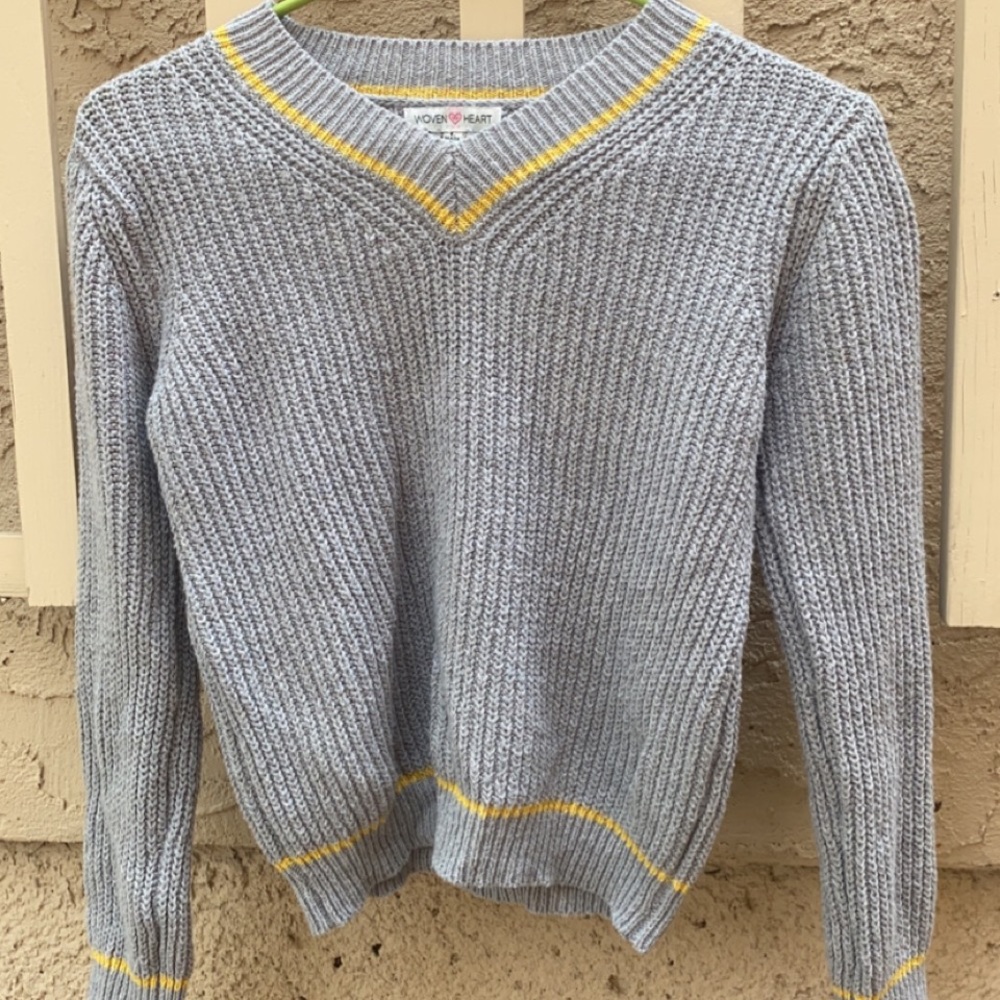 Woven heart sweater